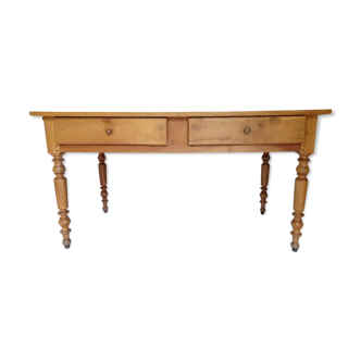 Farm table feet turned