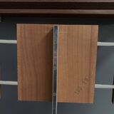 Coat rack wall unit in palisander wood veneer and chrome 1960s