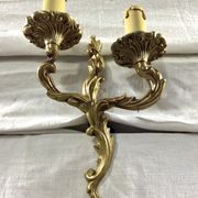 Louis XV style bronze wall lamp with 2 lights