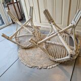 Set of 2 rattan children's chairs