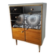 Commode vintage Italienne 1970 en verre miroir