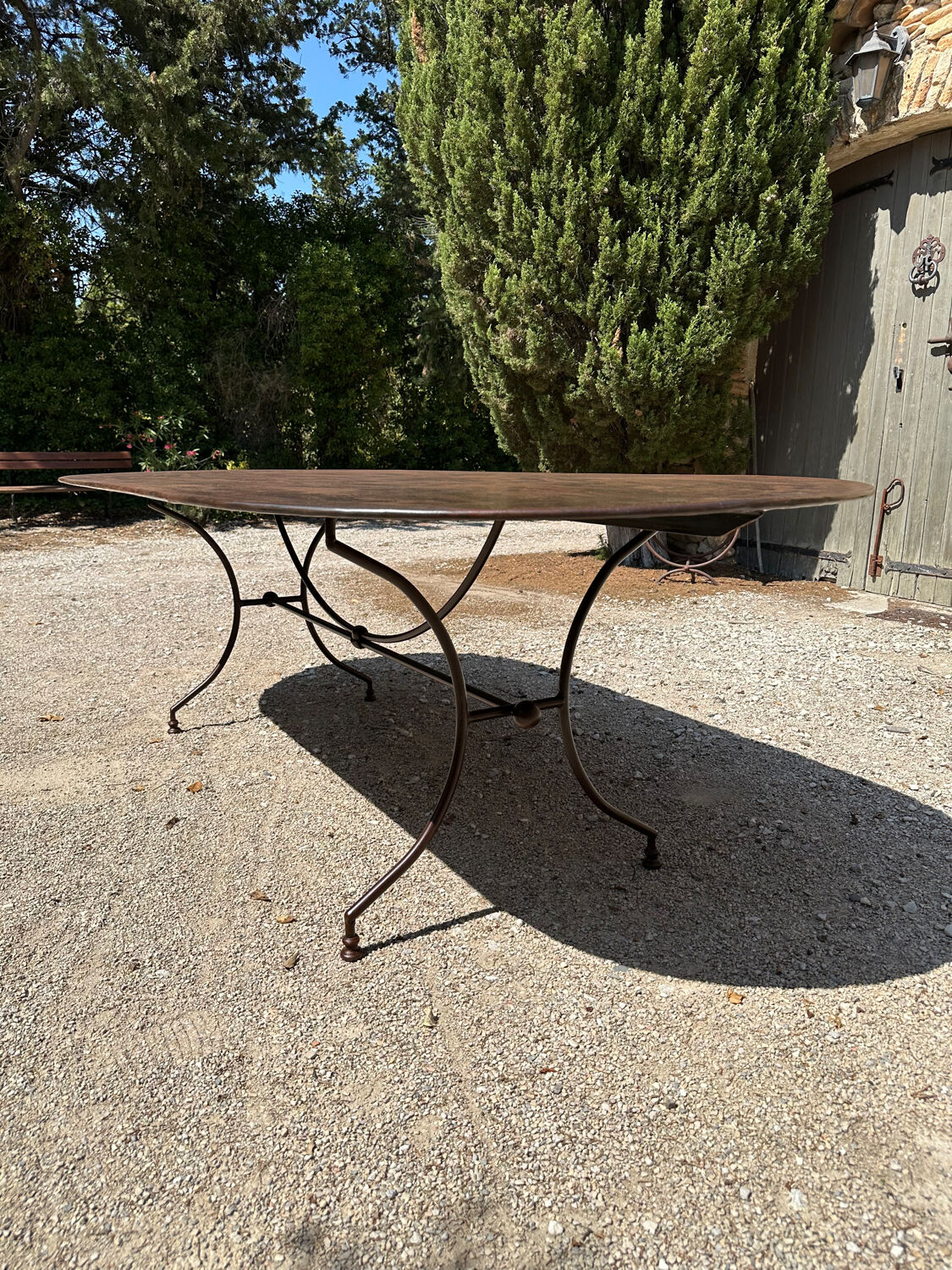 Wrought iron garden table 250 cm