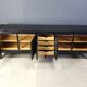 Ebonized wooden brutalist credenza, 1970s