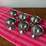Set of 6 stainless steel egg cups