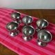 Set of 6 stainless steel egg cups