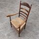 Early 20th century handcrafted and carved highback / ladder back chairs /