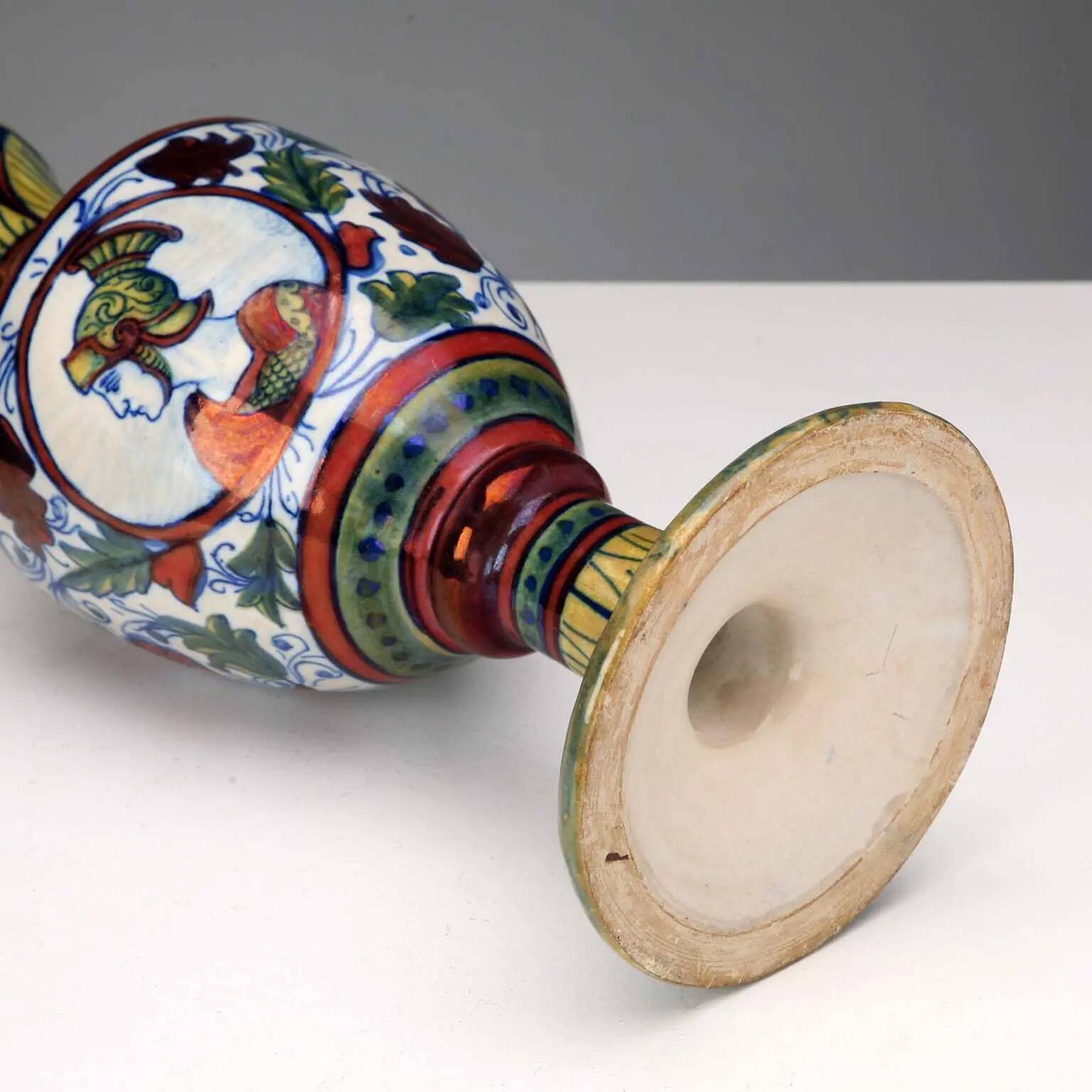 Vintage majolica vase, Gualdo Tadino factory, Italy, 1930s.