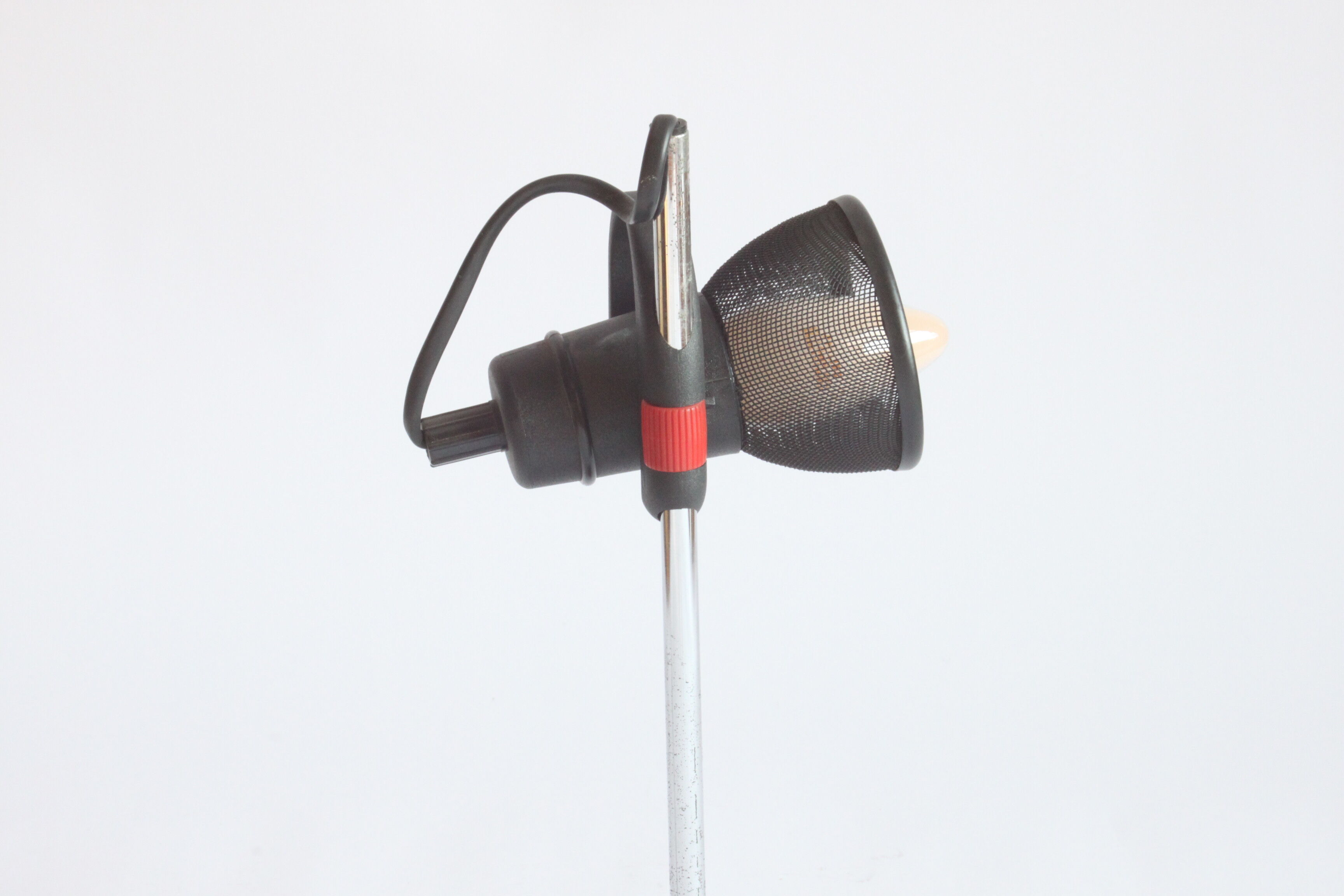 Black gauze nightlamp or bedside lamp, 1980