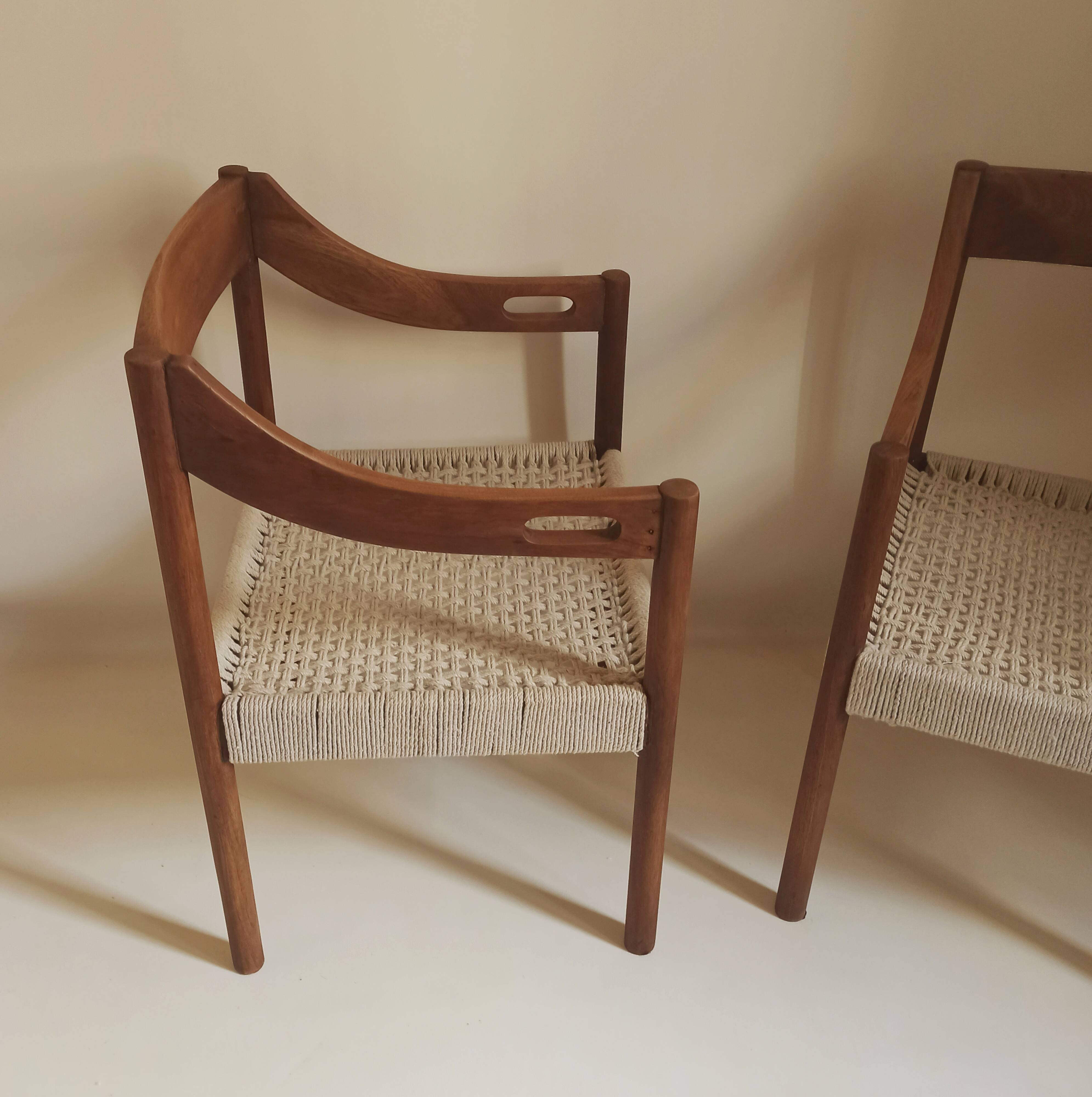 Pair of scandinavian armchairs 50s