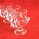 Set of 3 transparent glass hens Arcopal 70s