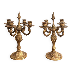 Ancien Paire de Candélabre - rocaille style