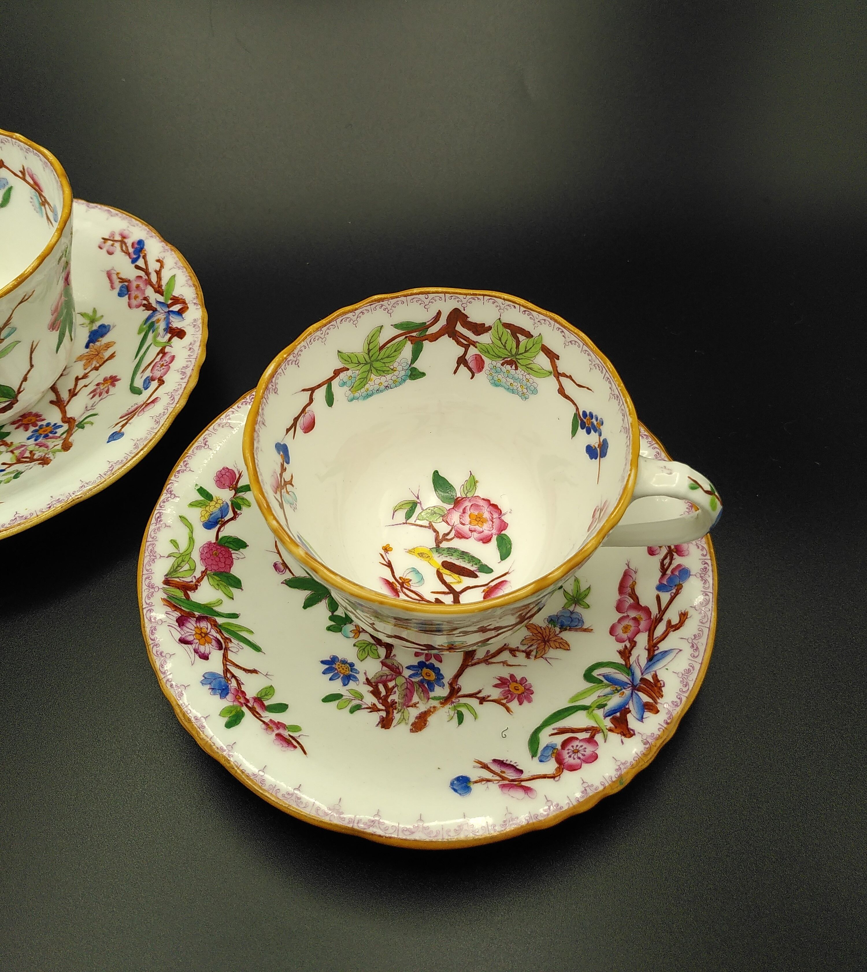 Minton & Boyle Teacups circa 1836-1841