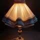 Pair of vintage bedside lamps with brass petticoat shades, 20th century
