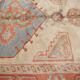 Handmade Rustic Vintage Turkish Rug, Beige & Blue Geometric Rug 220x145 cm