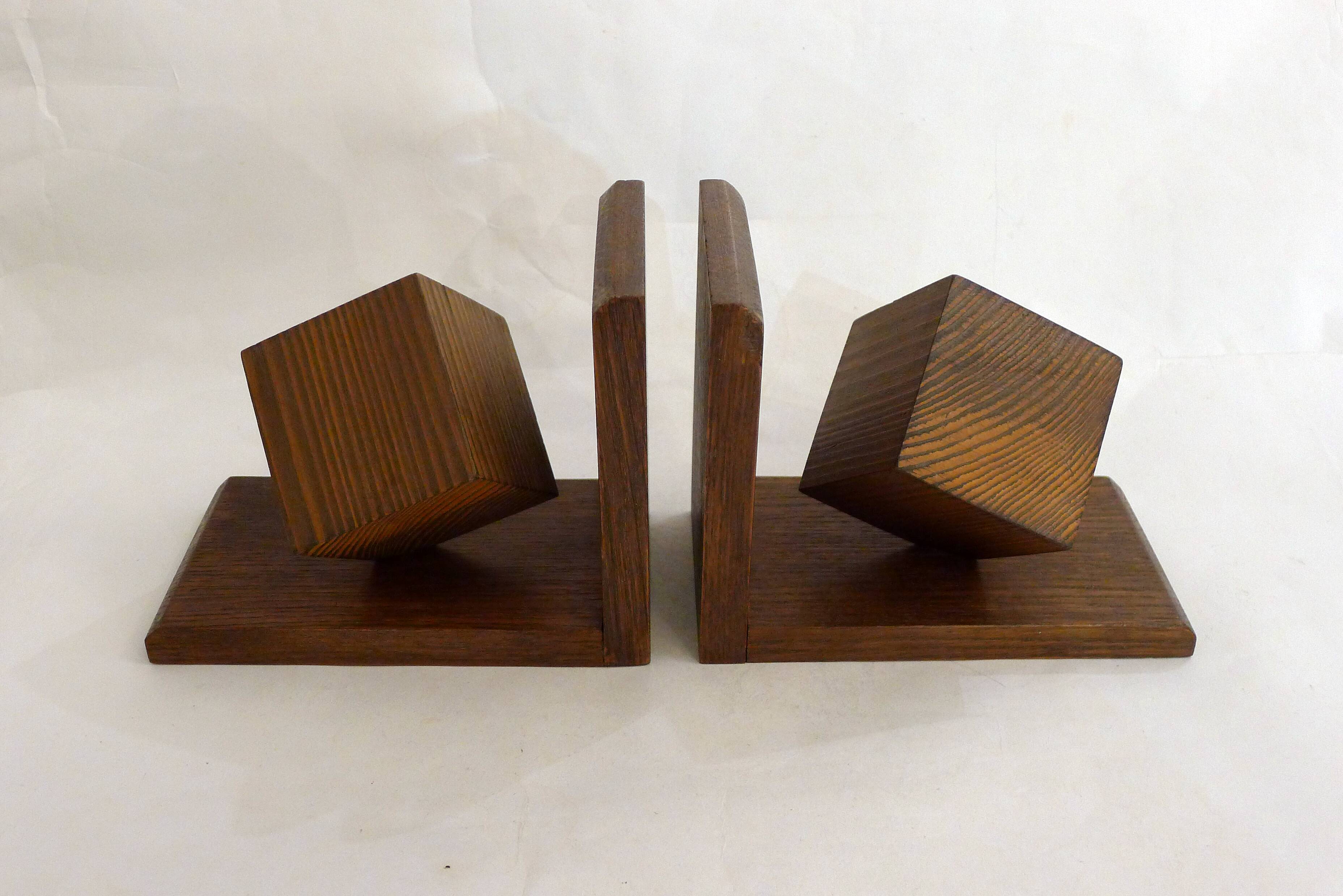 Paire de serres-livres Cubes