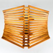 Mid Century Foldable Wooden Fruit Basket, Germany