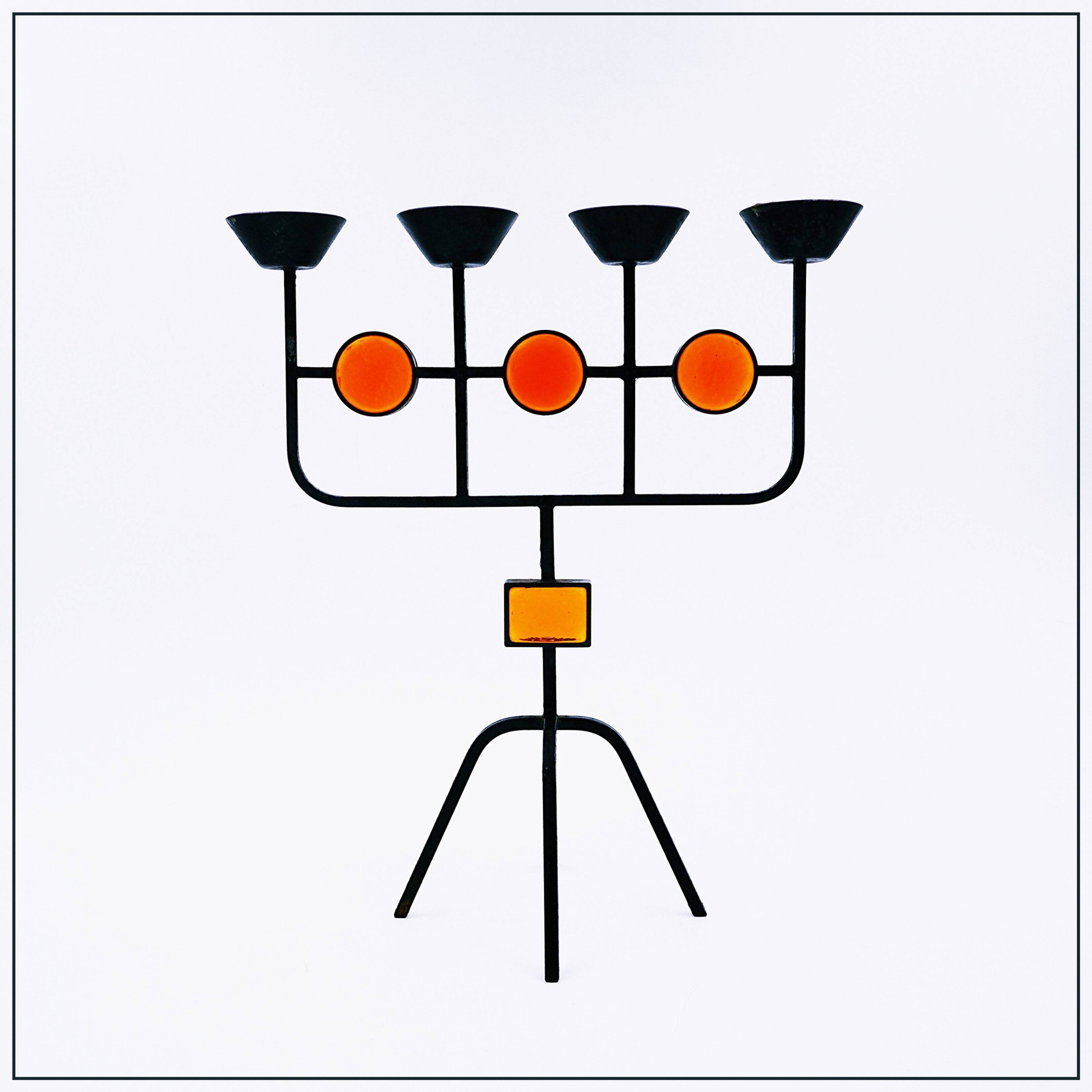Swedish candlestick by Erik Hoglund and Hubbard Ander, 1960s