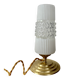 Vintage globe table lamp in glass and white opal.