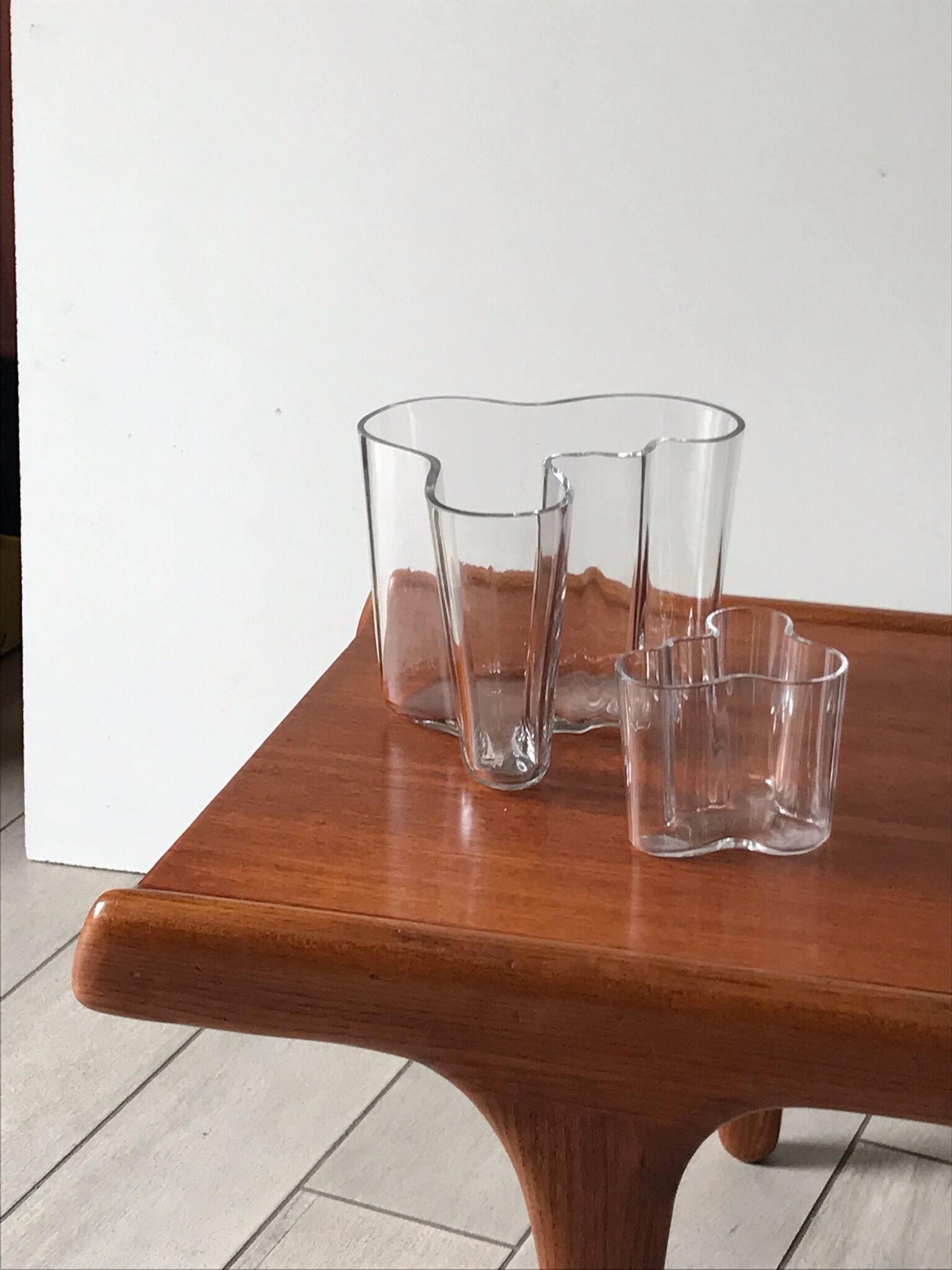 Duo of vases savoy design Alvar Aalto