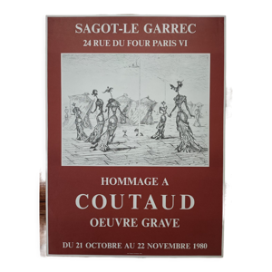 Affiche exposition Hommage à Coutaud