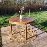 Round art deco table with extension