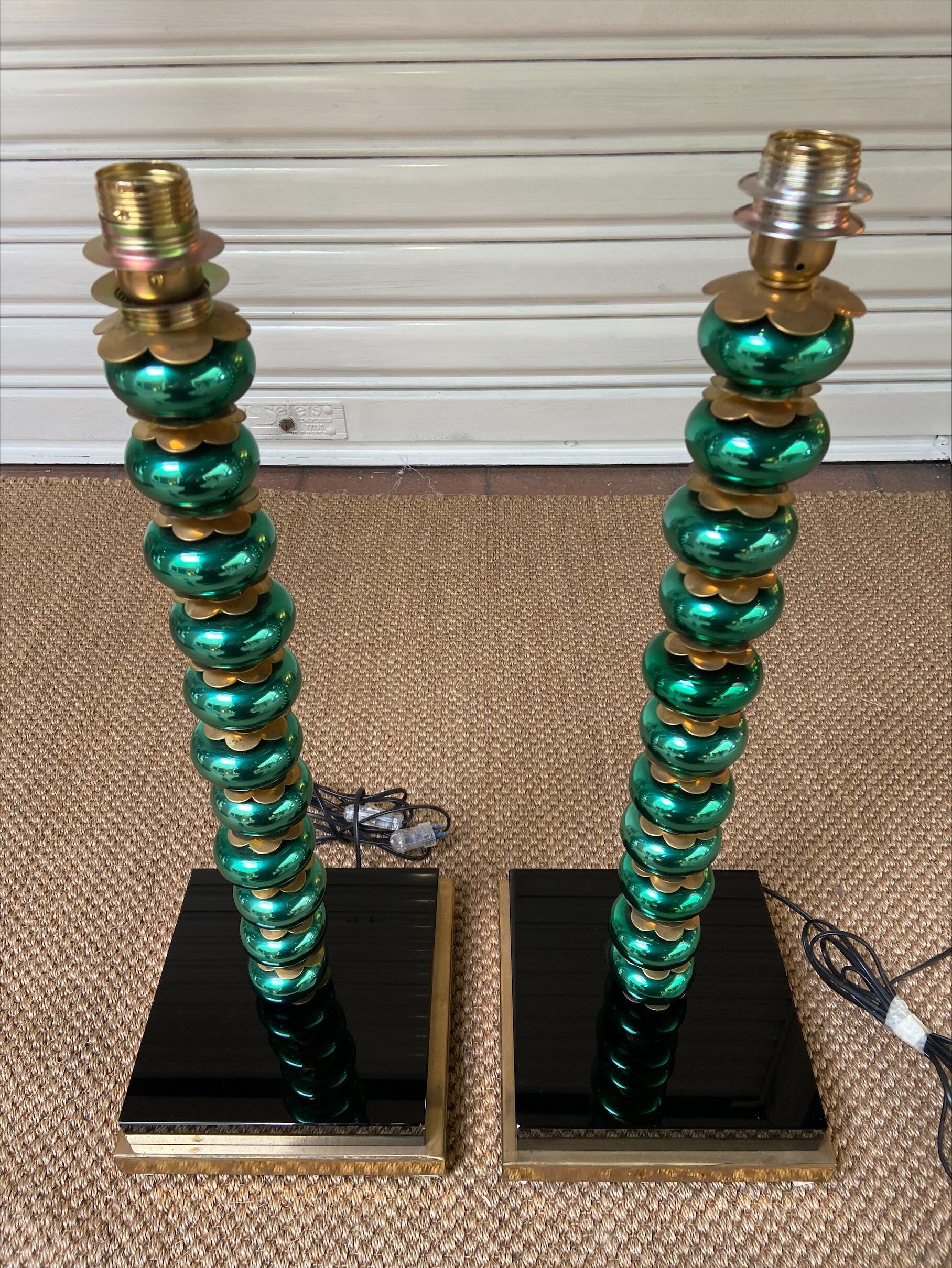 Pair of lamp legs / Murano glass / 1980