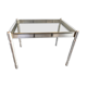 Vintage coffee table in chrome metal and smoked glass