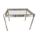 Vintage coffee table in chrome metal and smoked glass