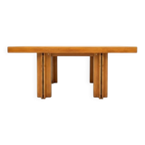 Wooden Quatour Table attributed to Carlo Scarpa for Gavina, Italy, 1973