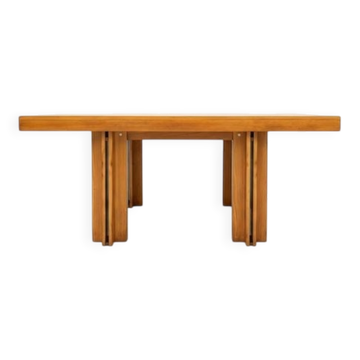 Table Quatour en bois attribuée à Carlo Scarpa pour Gavina, Italie, 1973