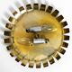 Mid Century Modern ceiling lamp made of glass stones and brass frame