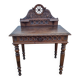 Carved oak desk from Brittany, early 20th century.