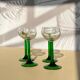 Ensemble de 4 verres à liqueur tiges vertes Luminarc