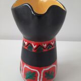 Vase or pitcher in enamelled earthenware Gabriel Fourmaintraux. Vintage. 60's' 70'.