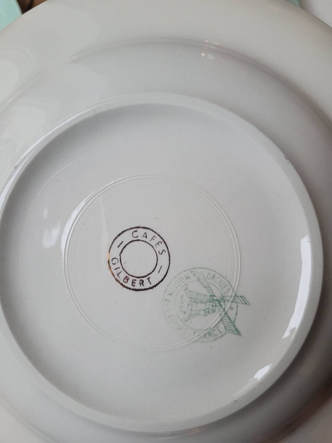 6 soup plates “Café Gilbert” Orchies Moulin des Loups