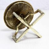 Brutalist brass candle holder