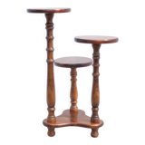 vintage plant holder, plant support 3 trays, wood, harness wood, plant stand, display