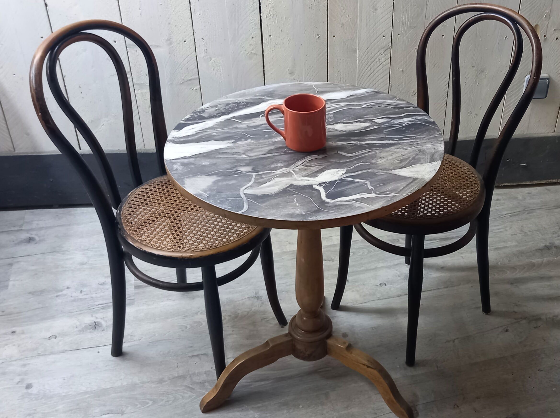 Lot de 4  chaises bistrot signées J § J Kohn 1900