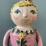 Pair of earthenware sconces signed Borderie - Szekely