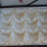 Ancien coffret chinois de luxe, 12  bols porcelaine