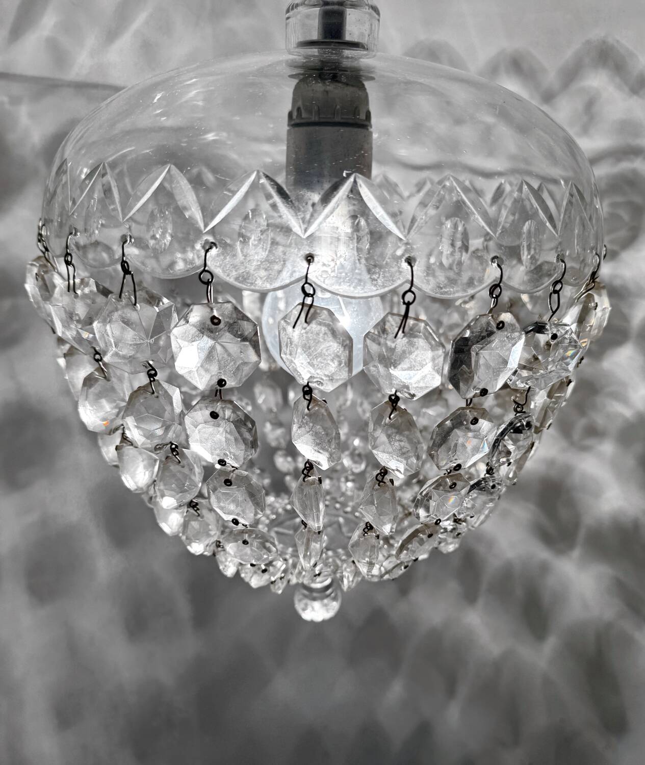 50s crystal hot air balloon ceiling light