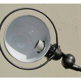Double Industrial Graphite Floor Lamp 8-arm Jieldé by Jean Louis Domecq France 1960