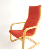 Yngve Ekström Scandinavian armchair orange terracotta wool