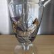 Large carafe / Jug in Paris crystal with stained glass decoration signed H 30 cm