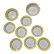Set of 7 Flat Plates Plus 2 Dishes Ingrid Sarreguemines Digoin Model