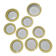 Set of 7 Flat Plates Plus 2 Dishes Ingrid Sarreguemines Digoin Model