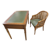 Bureau en merisier et fauteuil marque grange