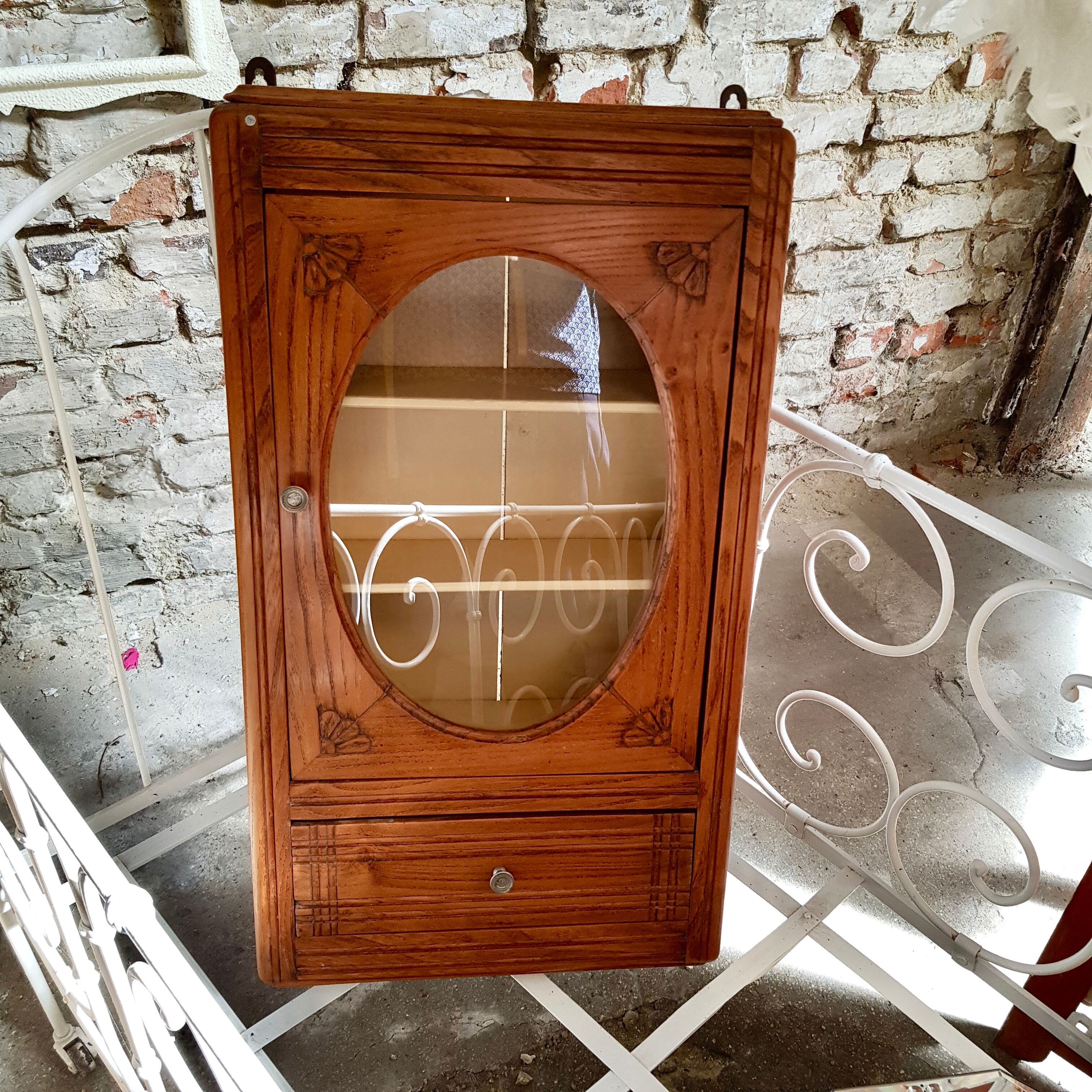 Antique toilet cabinet