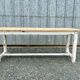 Farmhouse table with its two benches