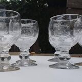 White bubbled glasses